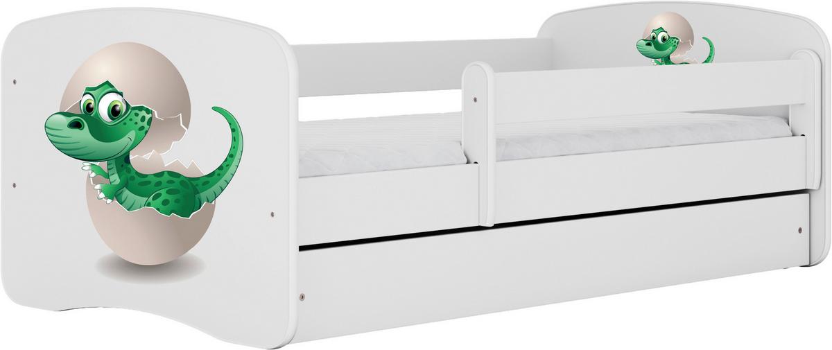 Kinder-/Juniorbett Babydreams inkl. Matratze 80x160 - Birkefarben/Weiß, MODERN, Holz/Holzwerkstoff (80/160cm) - MID.YOU