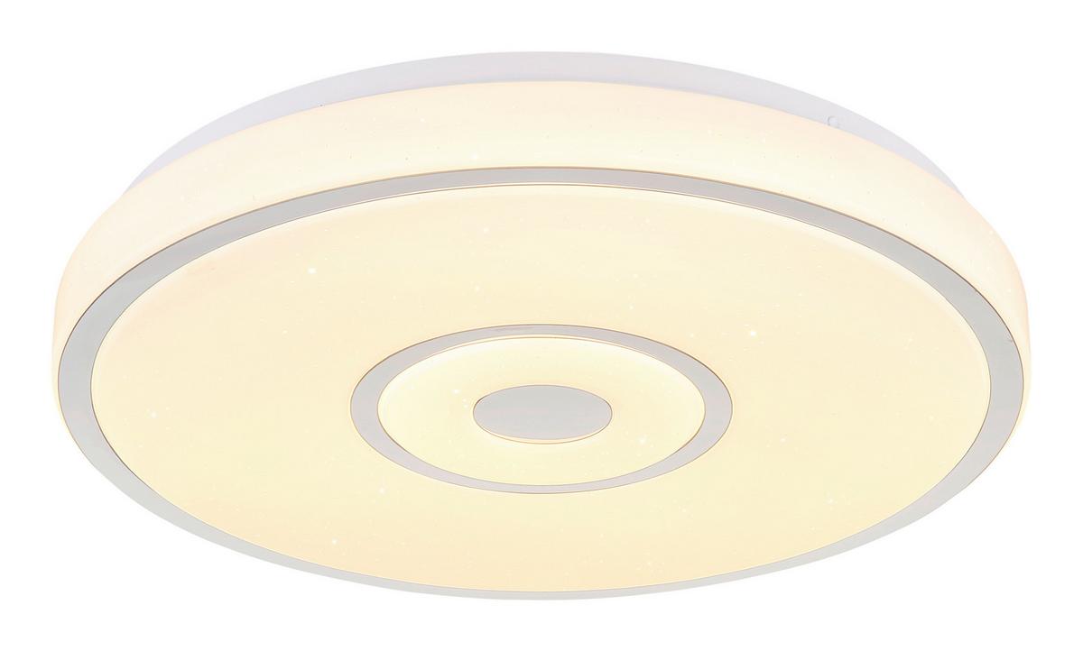 STROPNÍ LED SVÍTIDLO NUR - bílá/opál, Moderní, kov/plast (38/6,5cm) - Mömax