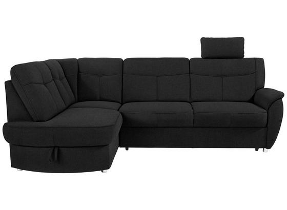 Ecksofa mit Schlaffunktion + Bettkasten Sonoma, Webstoff - Chromfarben/Schwarz, KONVENTIONELL, Textil (176/246cm) - Ombra Ecksofa mit Schlaffunktion + Bettkasten Sonoma, Webstoff - Chromfarben/Schwarz, KONVENTIONELL, Textil (176/246cm) - Ombra