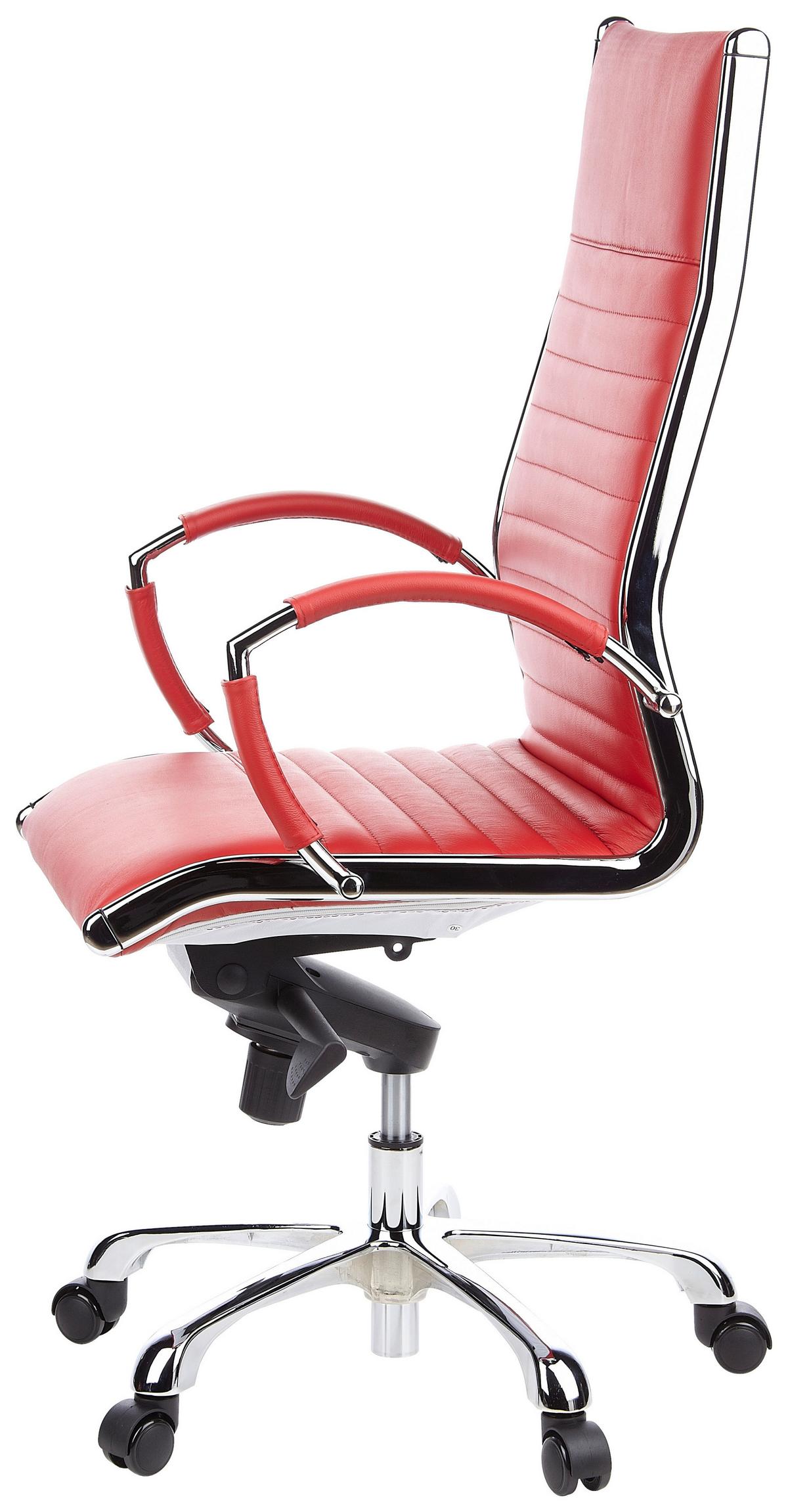 Drehstuhl Parma 20 Rot - Rot, MODERN, Leder/Kunststoff (60/125/50cm) - MID.YOU