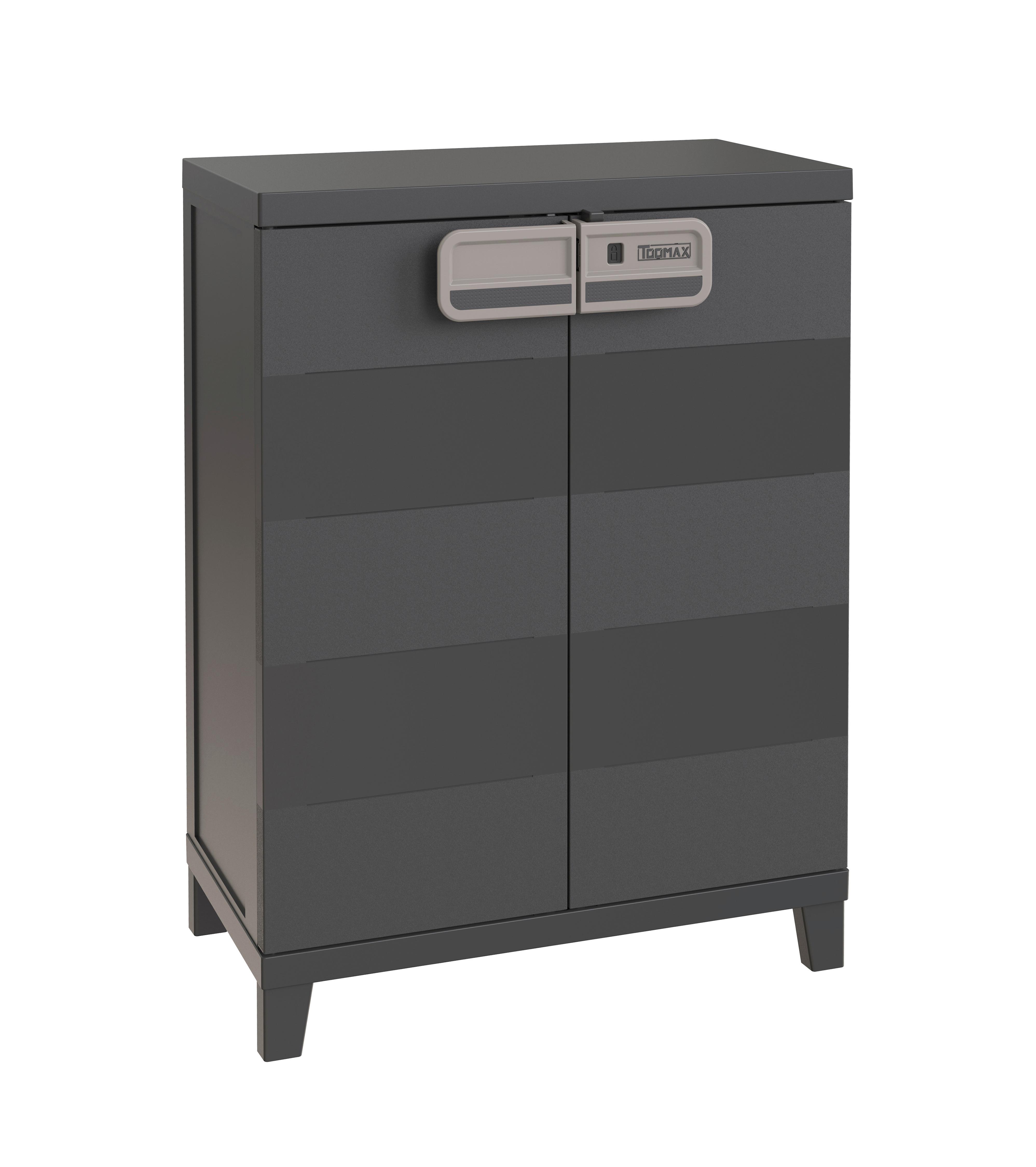 Geräteschrank Klein 66/88/40 cm - Anthrazit, Basics, Kunststoff (66/88/40cm)