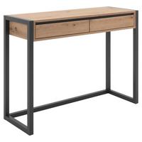 Konsolentisch mit Schubladen Denver, Eichefarben/Schwarz - Eichefarben, KONVENTIONELL, Holzwerkstoff (100/35/75cm) - MID.YOU