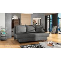 Schlafsofa Amaza Grau, B: 190 cm - Dunkelgrau/Schwarz, Design, Textil (190/83/82cm) - MID.YOU