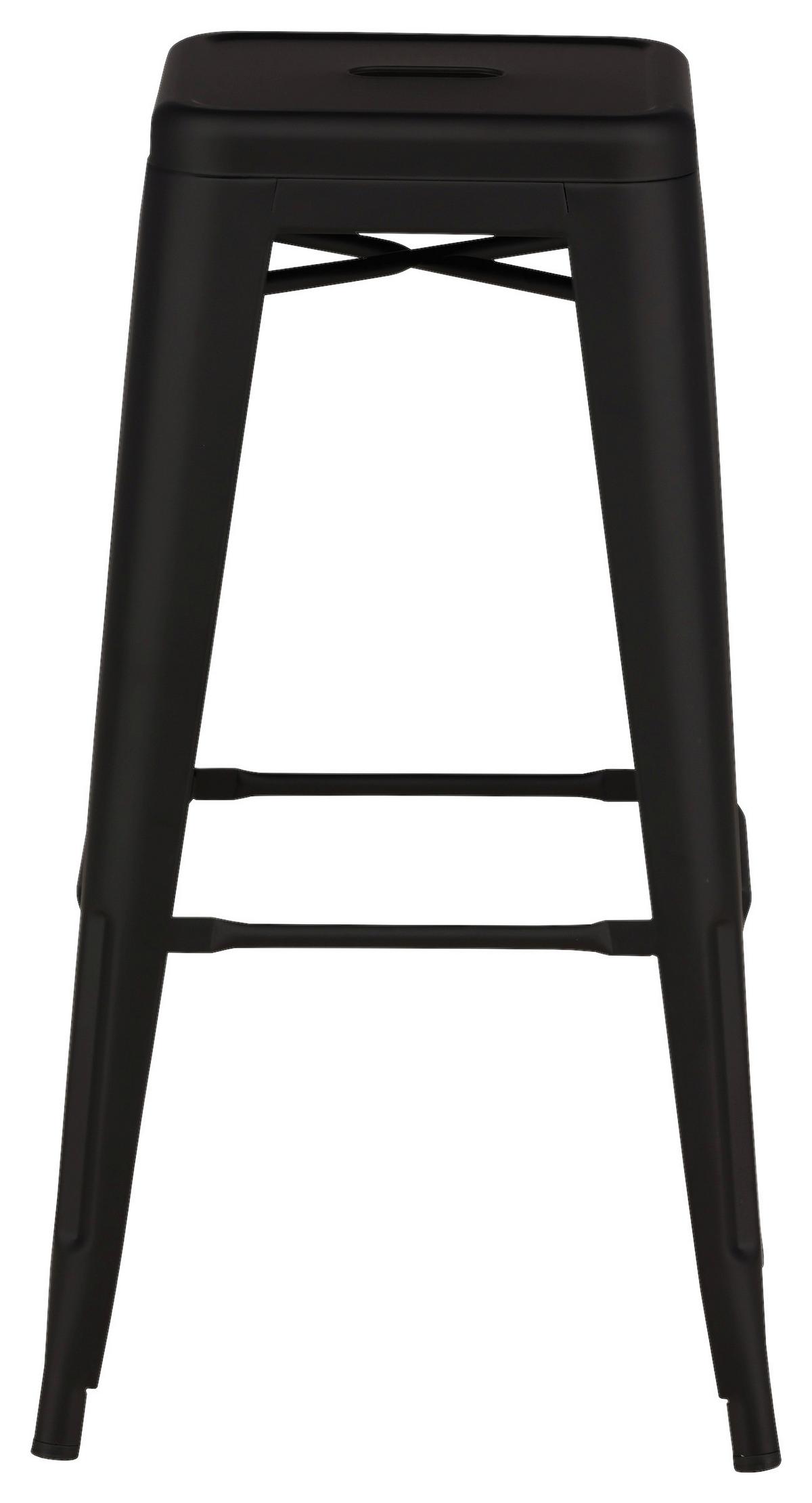 Barhocker-Set Tempe - Schwarz, Design, Metall (43/76/43cm) - Livetastic