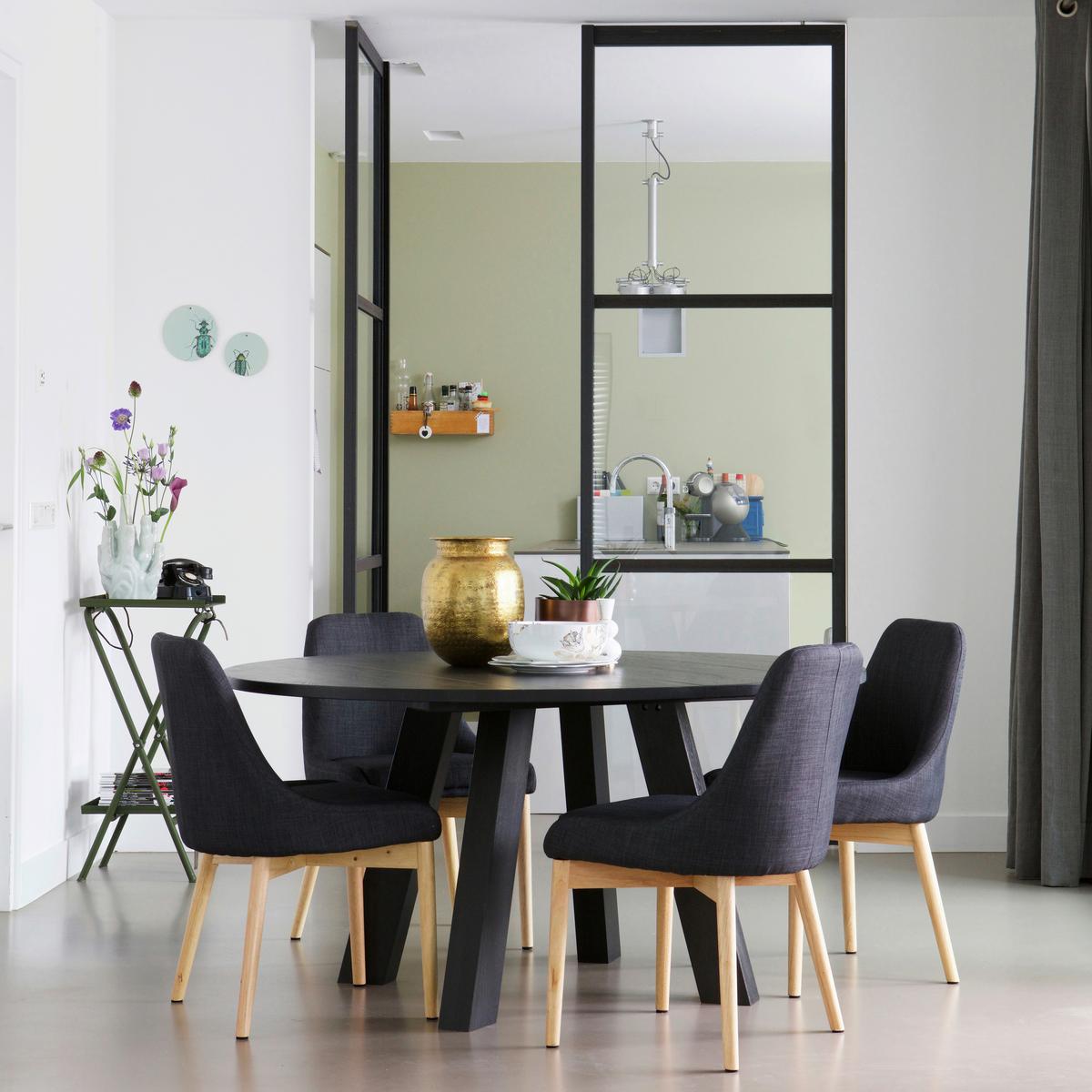 ESSTISCH Rhonda Schwarz L: 150cm - Schwarz, MODERN, Holz (150/150/75cm) - Livetastic