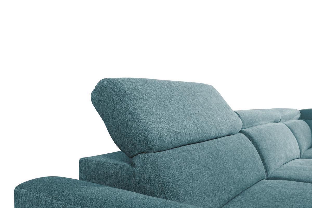 Ecksofa Lapis Petrol S: 255/217 Cm - Petrol/Schwarz, KONVENTIONELL, Textil (255/217cm) - MID.YOU