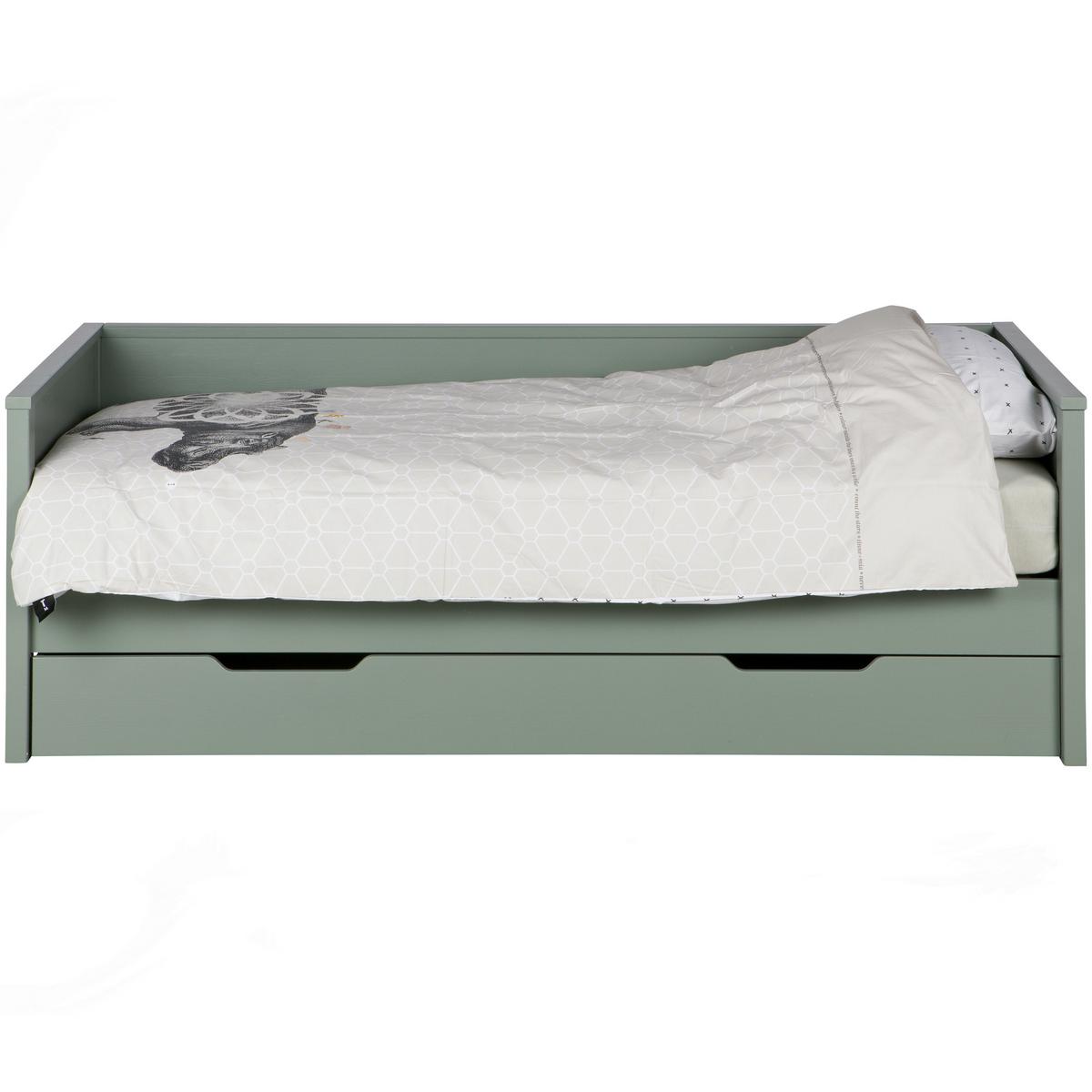 BETTSCHUBKASTEN Nikki Jadegrün B: 198cm - Jadegrün, Basics, Holz (198/20/94cm) - MID.YOU