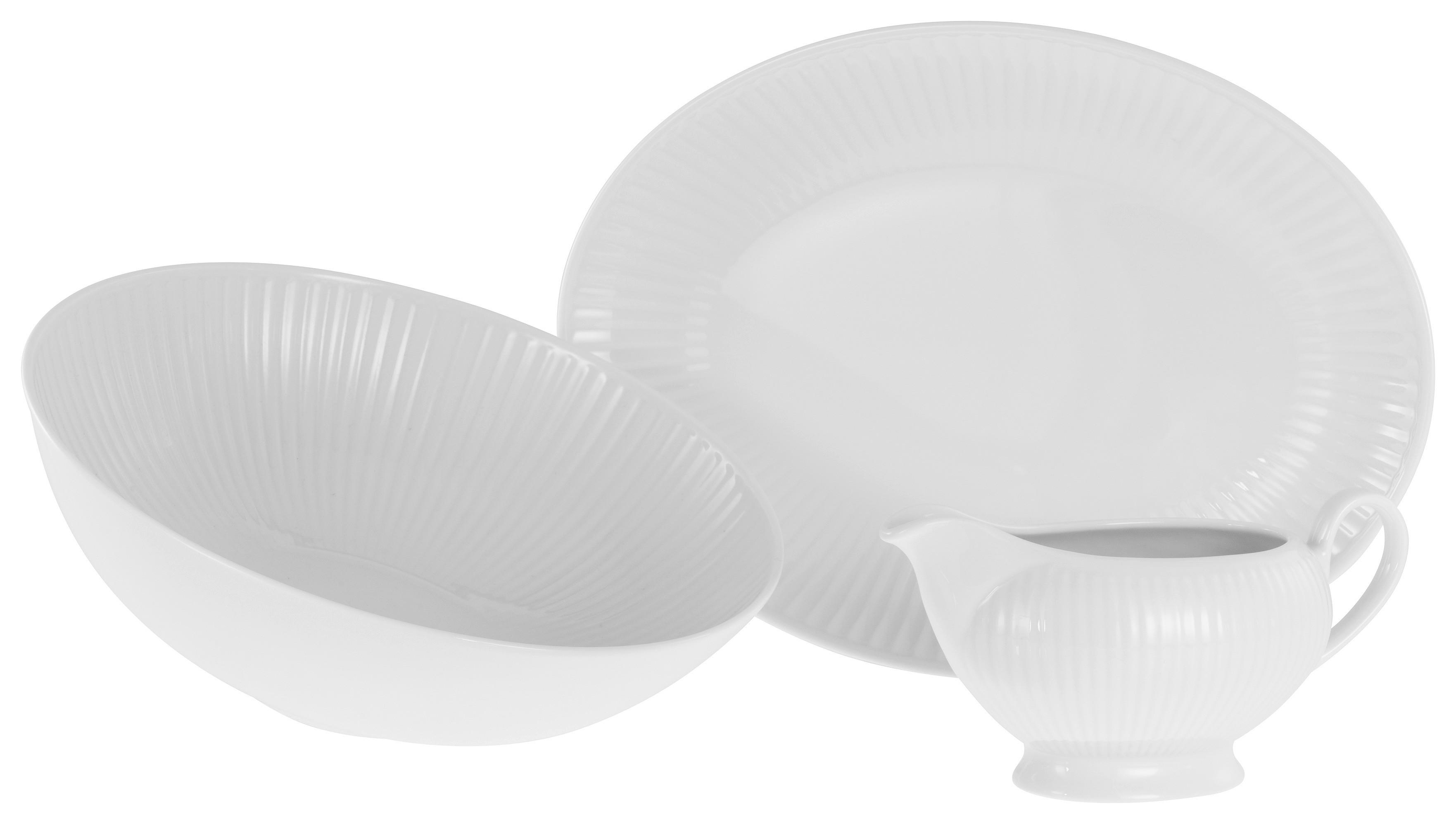 Servierschalenset Valencia 3--Teilig. Weiß - Weiß, Design, Keramik - Creatable