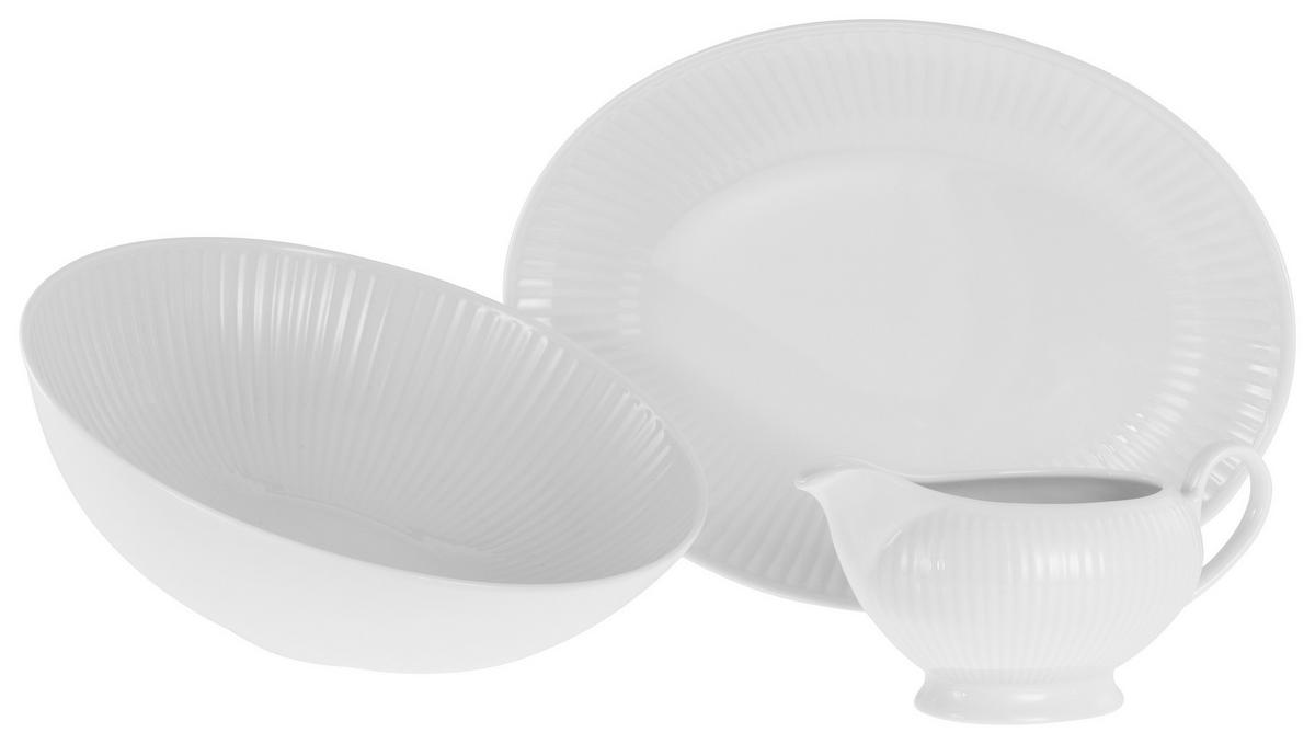 Servierschalenset Valencia 3--Teilig. Weiß - Weiß, Design, Keramik - Creatable