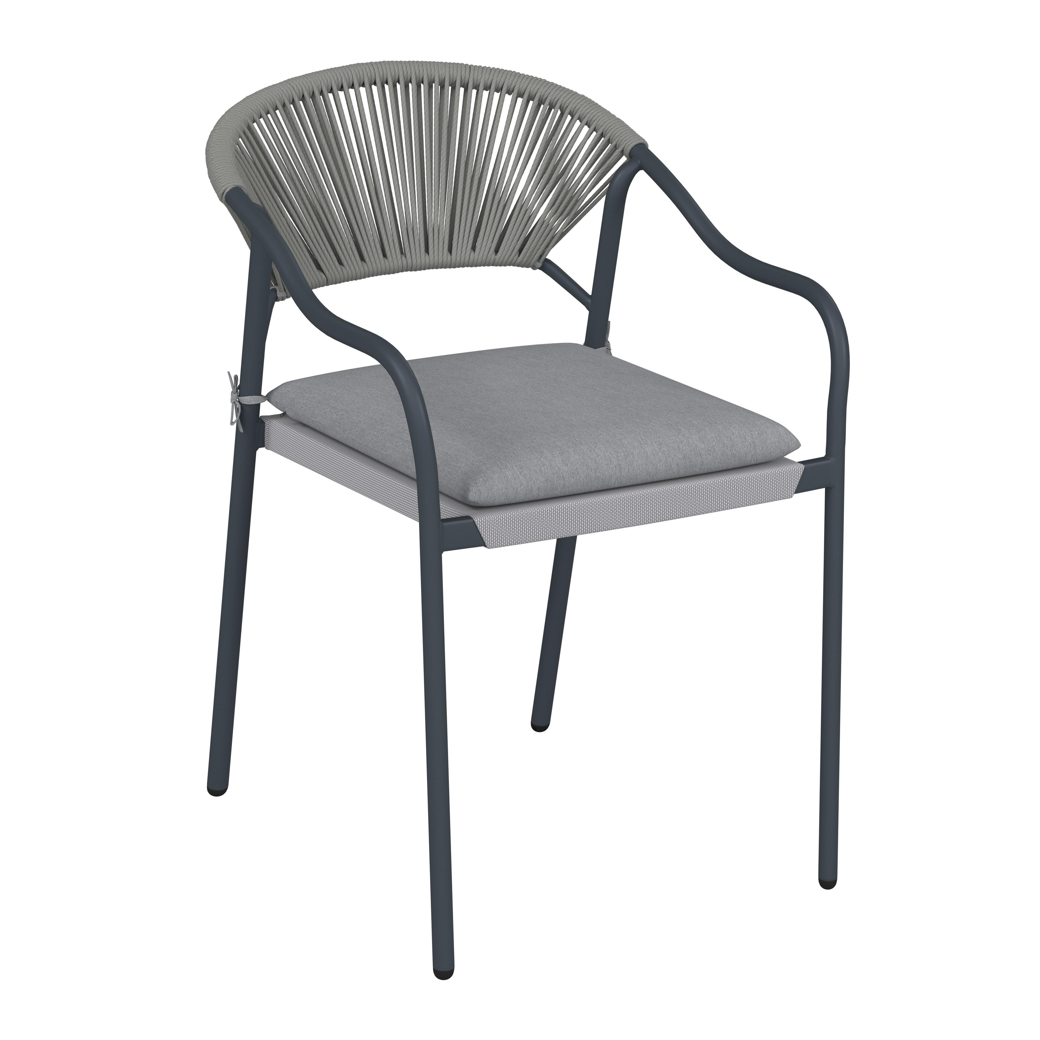 Gartensessel Lily Metall/Kunststoff/Textil