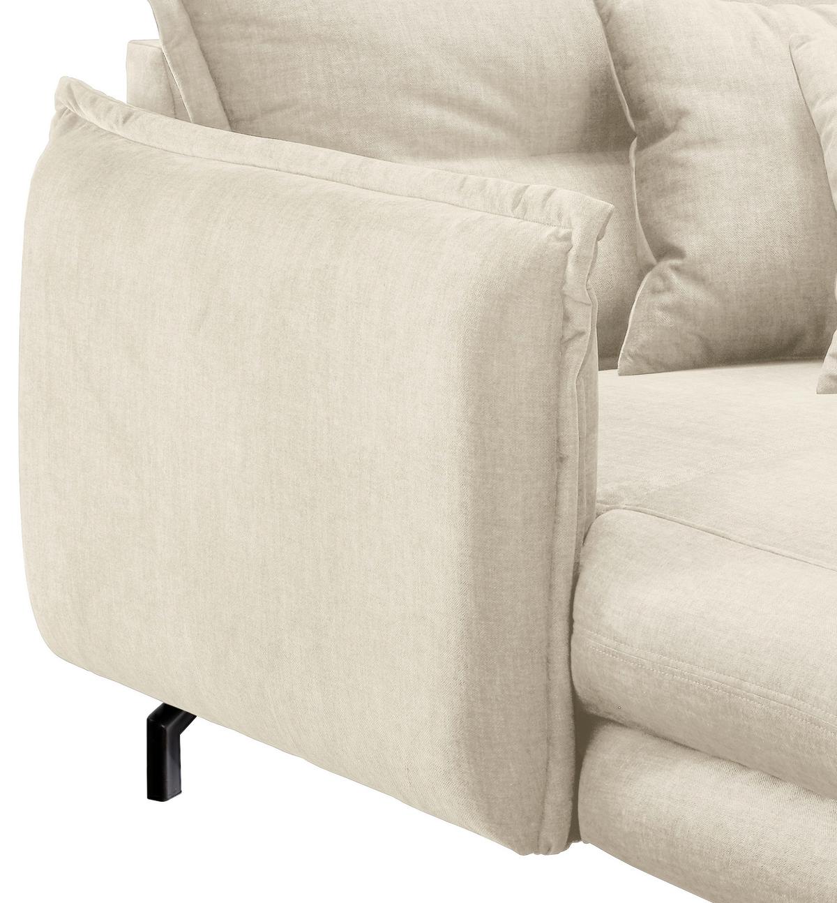 Xxxl-sessel Lava Beige, B: 111 Cm - Beige/Schwarz, MODERN, Textil (111/101/167cm) - Livetastic