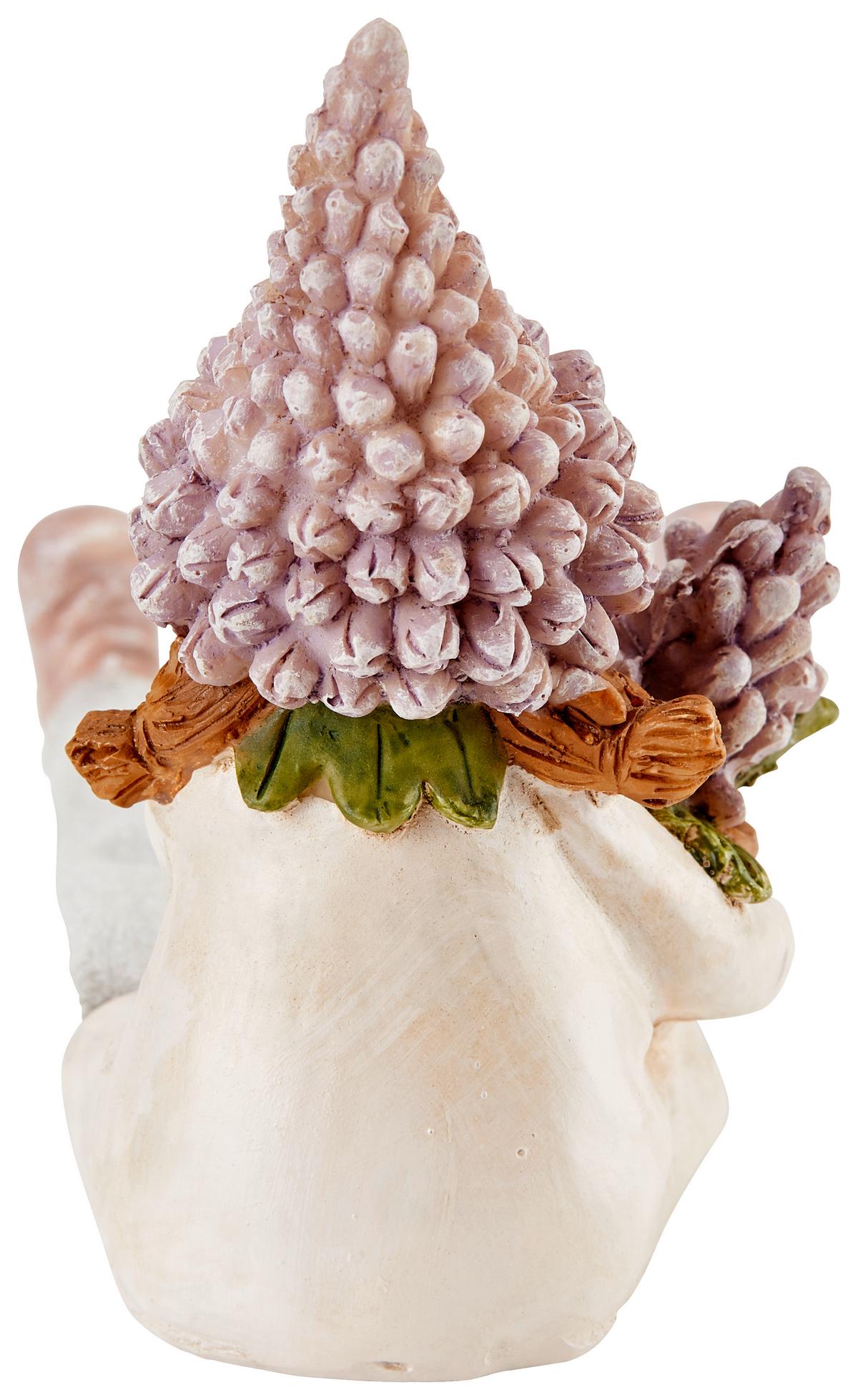 Dekofigur Kind H: 17 cm Kunststoff / Synthetikfaser - Beige/Lila, MODERN, Kunststoff/Textil (5/5/17cm) - Luca Bessoni