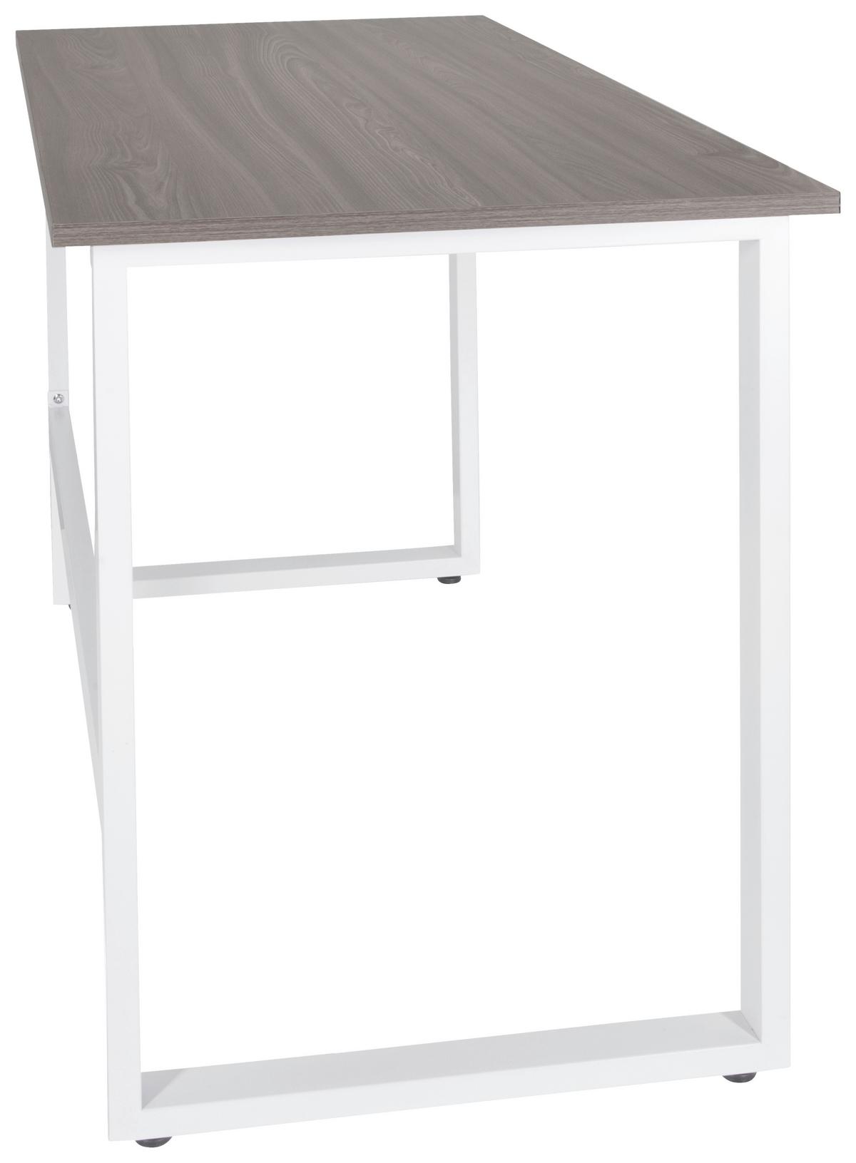 Schreibtisch Workspace Light I Grau/Weiß - Weiß/Grau, Basics, Holzwerkstoff/Metall (120/60/76cm) - MID.YOU