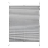 Plissee Solid Crash Silber B: 60 cm, ohne Bohren/Verspannt - Silberfarben, Basics, Kunststoff/Textil (60/130cm)