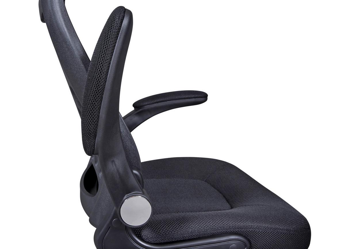 Drehstuhl XL Tecwork - Schwarz, KONVENTIONELL, Textil/Metall (68-65/114-122/68cm) - MID.YOU