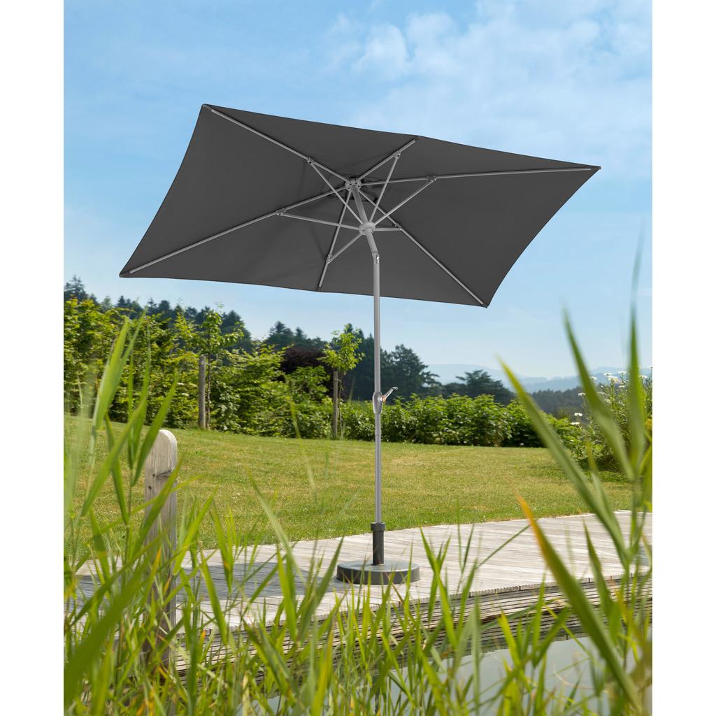 Sonnenschirm Porto BHT: 200x250x300 cm Anthrazit