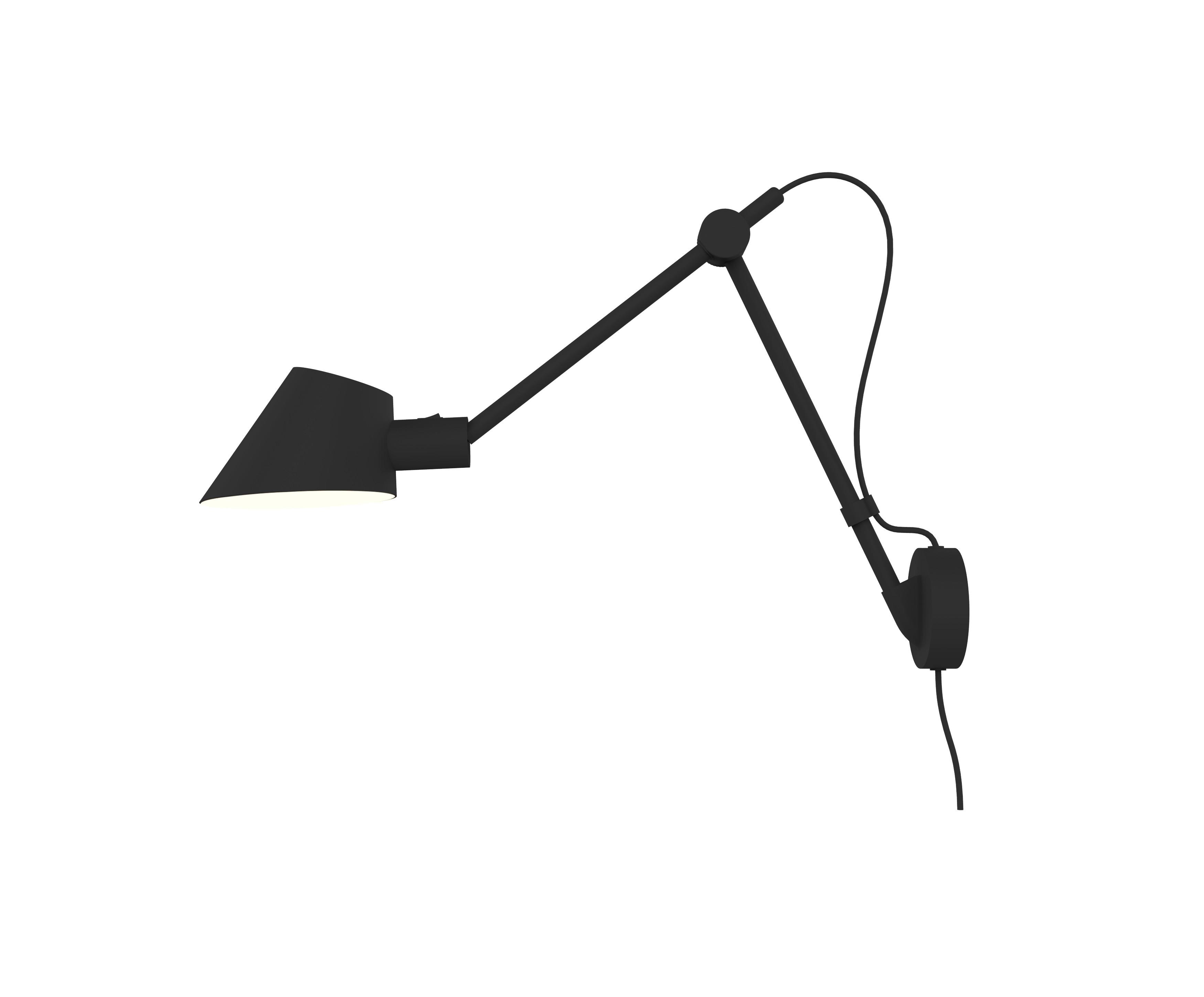 Wandleuchte Japandi Schwarz D: 58 cm - Schwarz, Design, Metall (58/54,5cm) - Nordlux