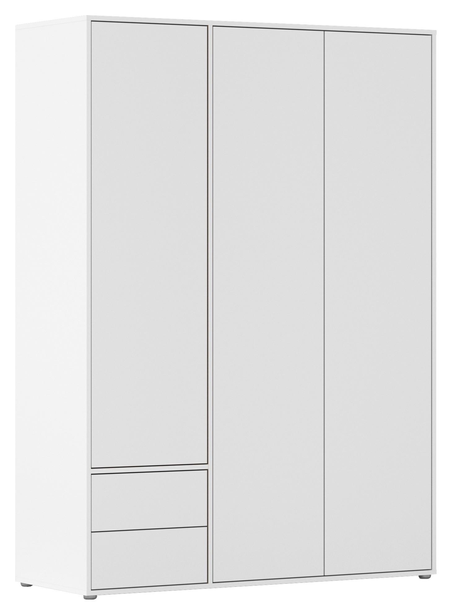 Drehtürenschrank Nabila Weiß B: 140 cm - Weiß, MODERN, Holzwerkstoff (140/194/53cm) - Rauch Möbel