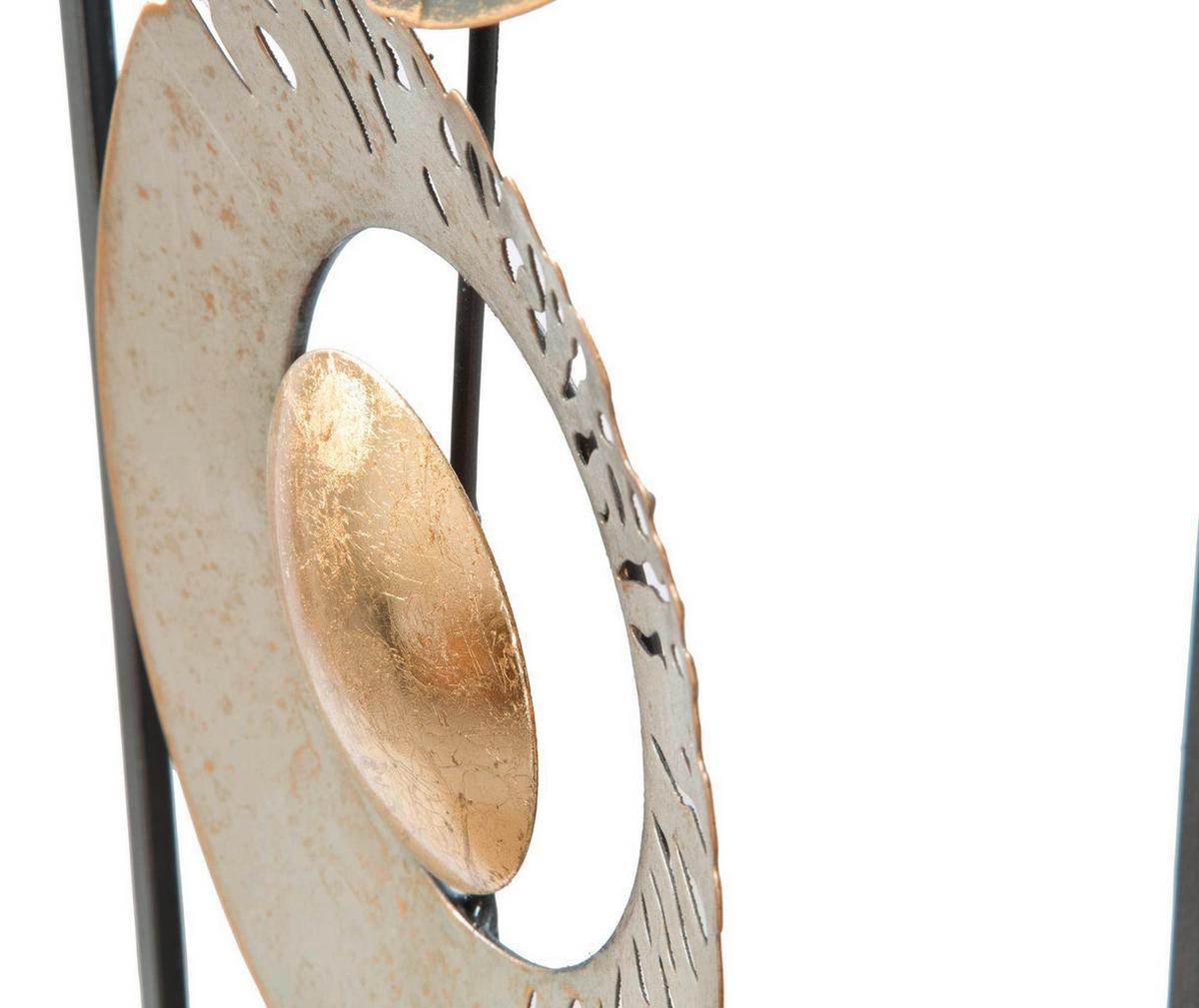 Wanddeko Ring Chrom/Goldfarben B: 31 cm - Chromfarben/Goldfarben, Basics, Metall (31/89.5/3cm)