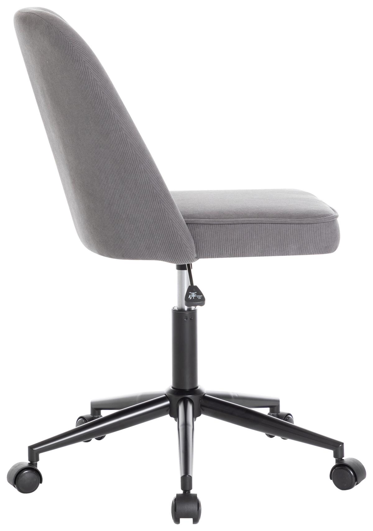 Kancelářska židle BEETLE -EXKLUSIV- - šedá/černá, Moderní, kov/dřevo (48/85-94/56cm) - Mömax