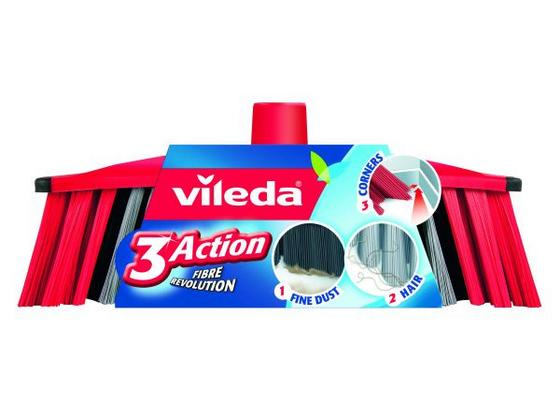 Vileda Zimmerbesen 3action - Rot/Schwarz, KONVENTIONELL, Kunststoff (30/11,8/6,3cm) - Vileda Vileda Zimmerbesen 3action - Rot/Schwarz, KONVENTIONELL, Kunststoff (30/11,8/6,3cm) - Vileda