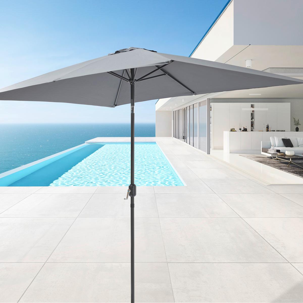 SLNEČNÍK PICOLO - antracitová/hliníková, kov/textil (300/245/200cm) - Modern Living