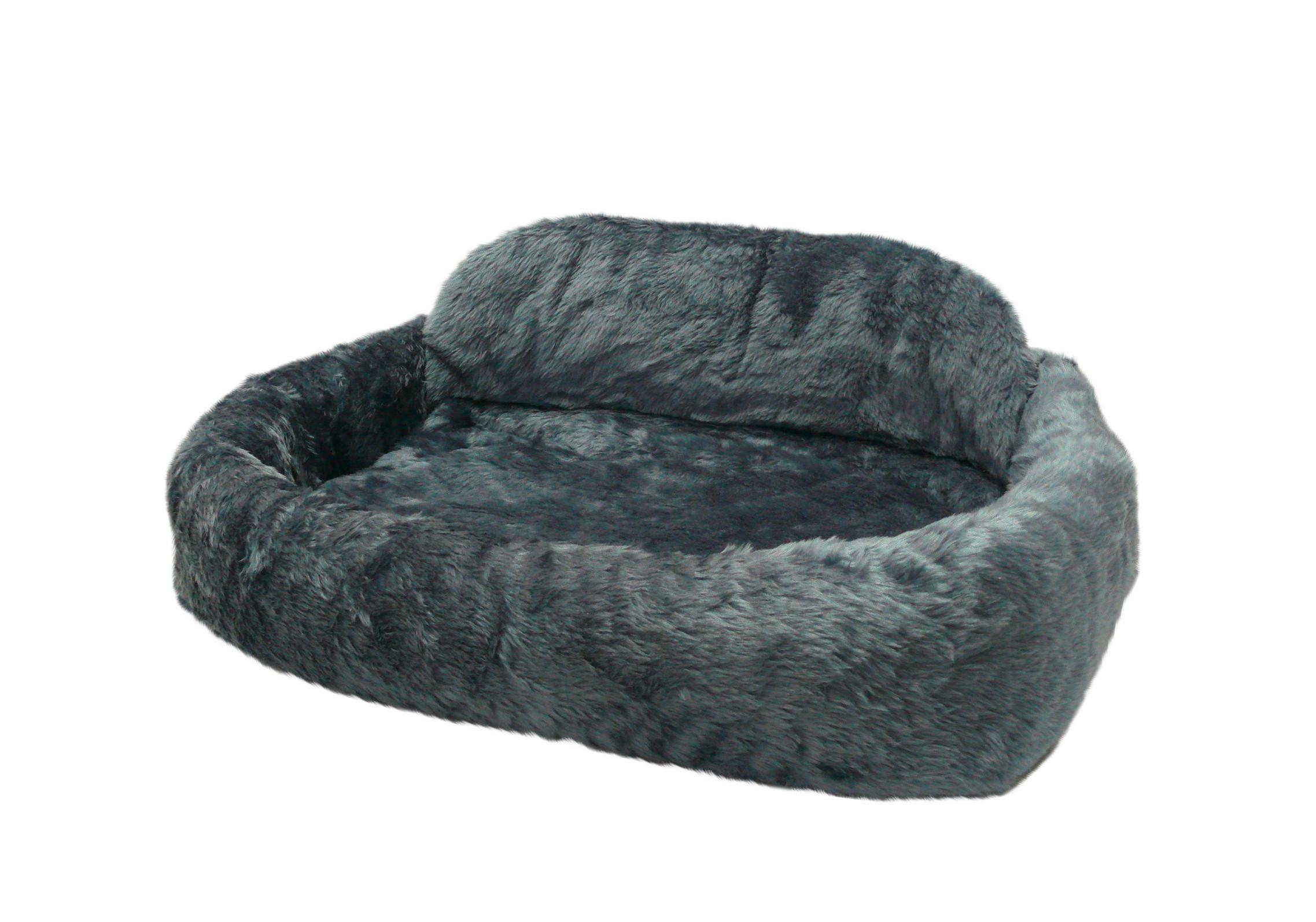 Haustierkissen De Luxe L/B/H: 75x45x21 cm Blau Waschbar - Blau, KONVENTIONELL, Textil (75/45/21cm)
