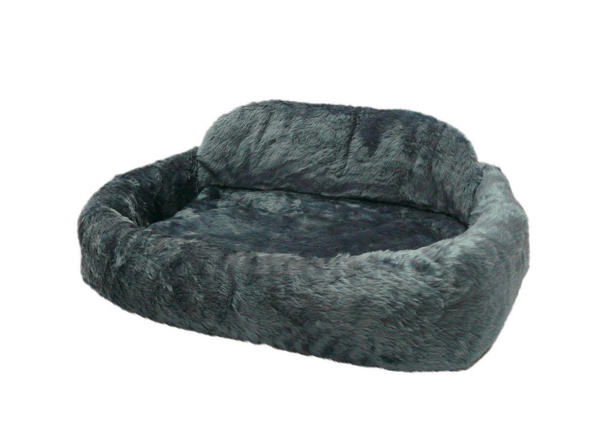 Haustierkissen De Luxe L/B/H: 55x35x15 cm Blau Waschbar - Blau, KONVENTIONELL, Textil (55/35/15cm)