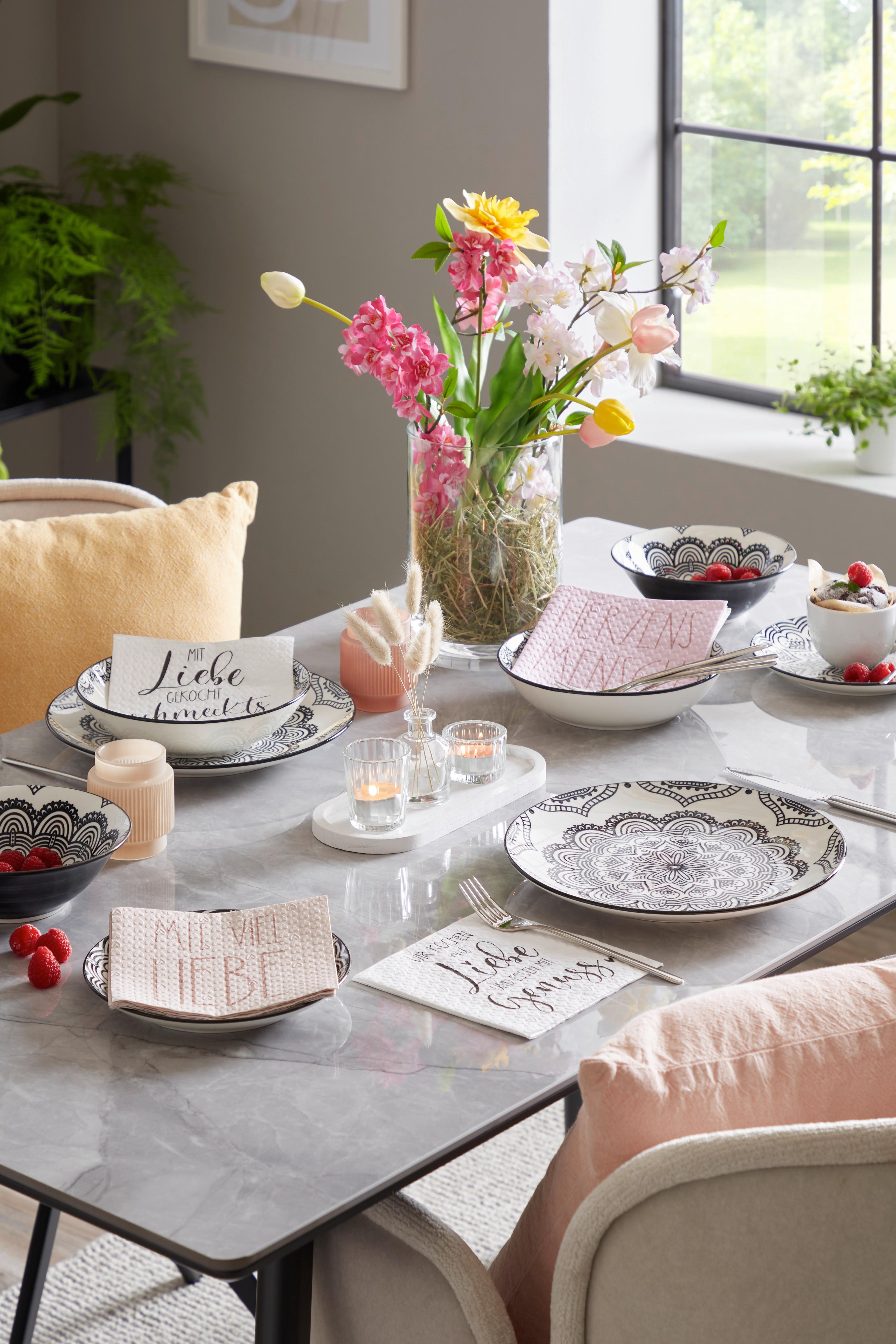 Tulipán Celiceú - fehér/zöld, Basics, műanyag (44cm)