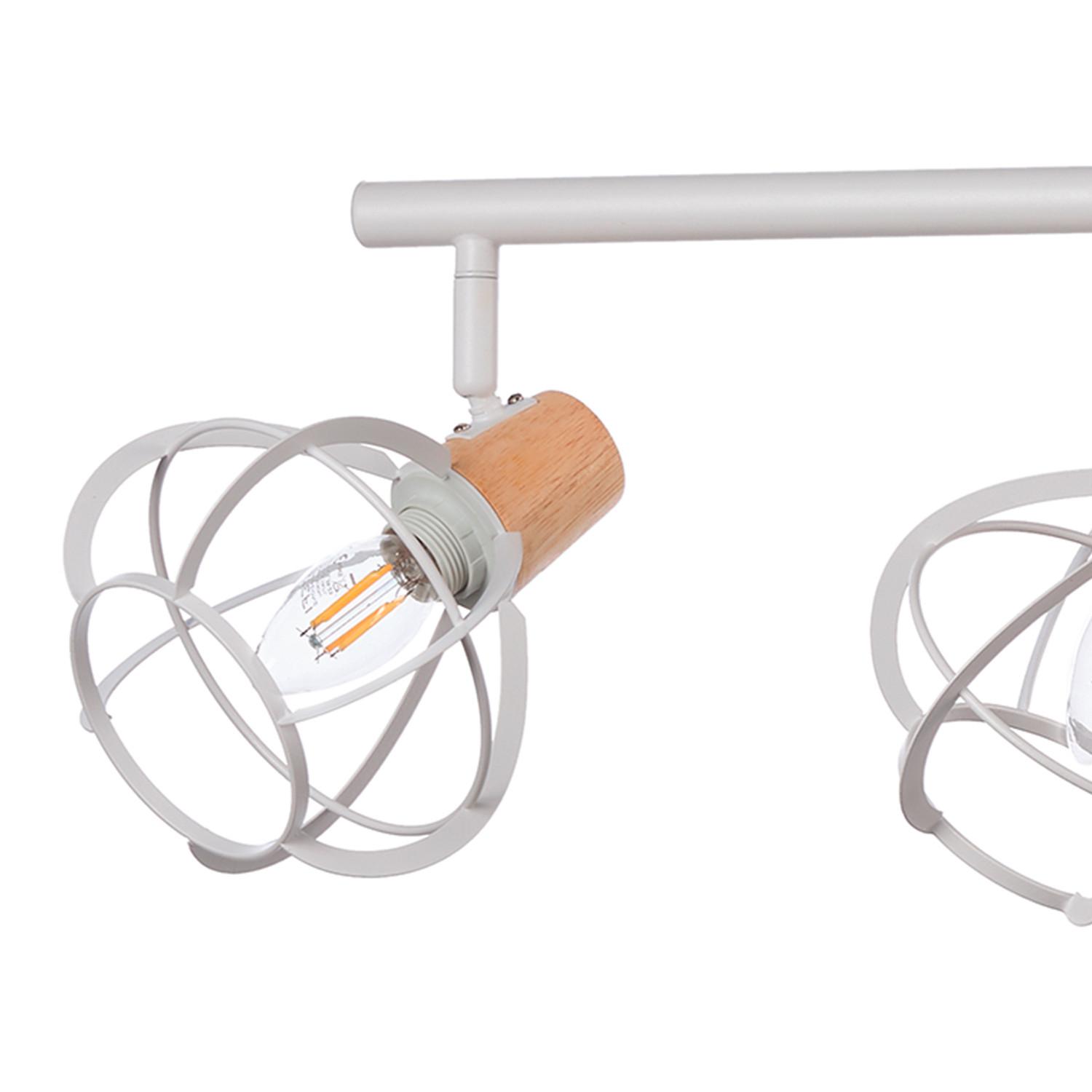 Pendelleuchte Ginger Weiß L: 92 cm - Weiß, KONVENTIONELL, Glas/Metall (92/15/150cm)