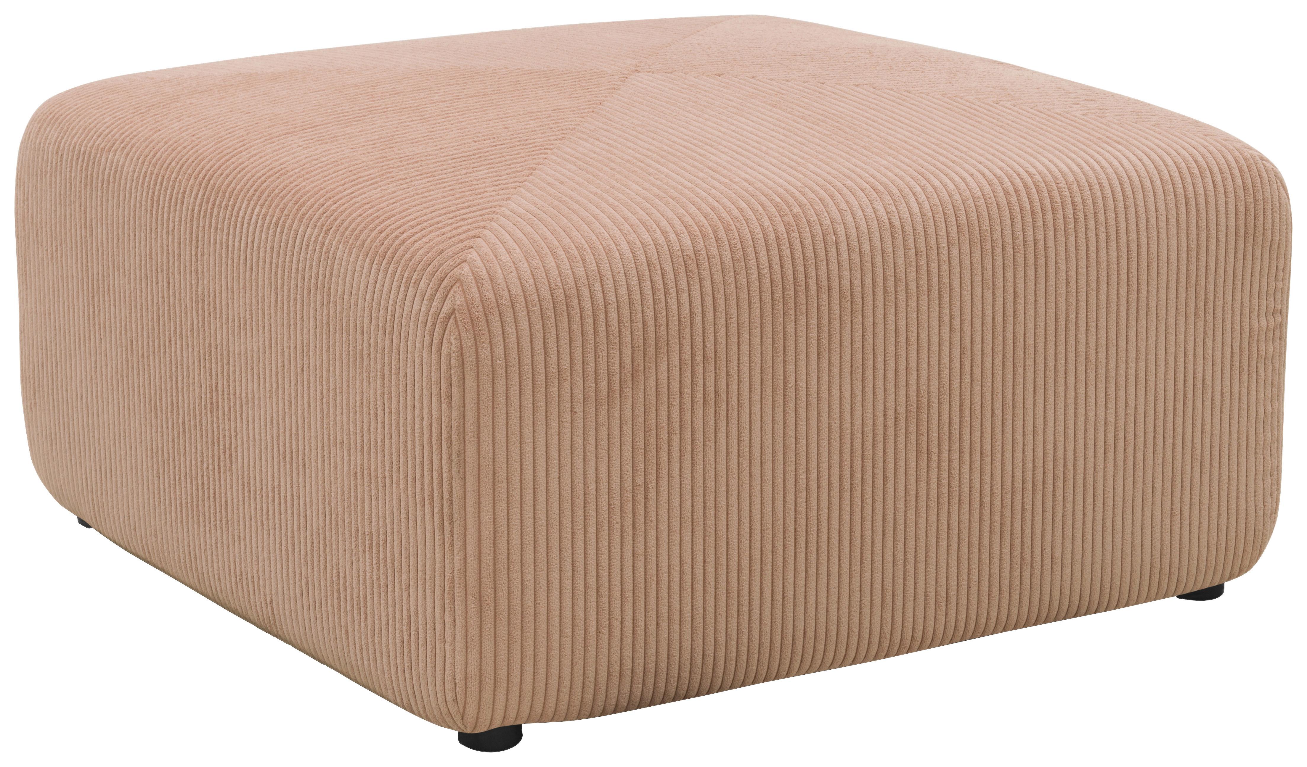 Hocker Rosa, Roségold B: 85 cm - Roségold/Schwarz, Design, Textil (85/42/85cm) - MID.YOU