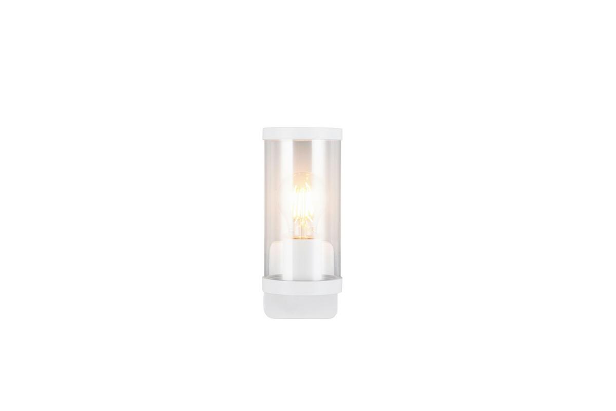 AUßENWANDLEUCHTE R21596131 - Transparent/Weiß, Design, Kunststoff/Metall (9.5/23cm)