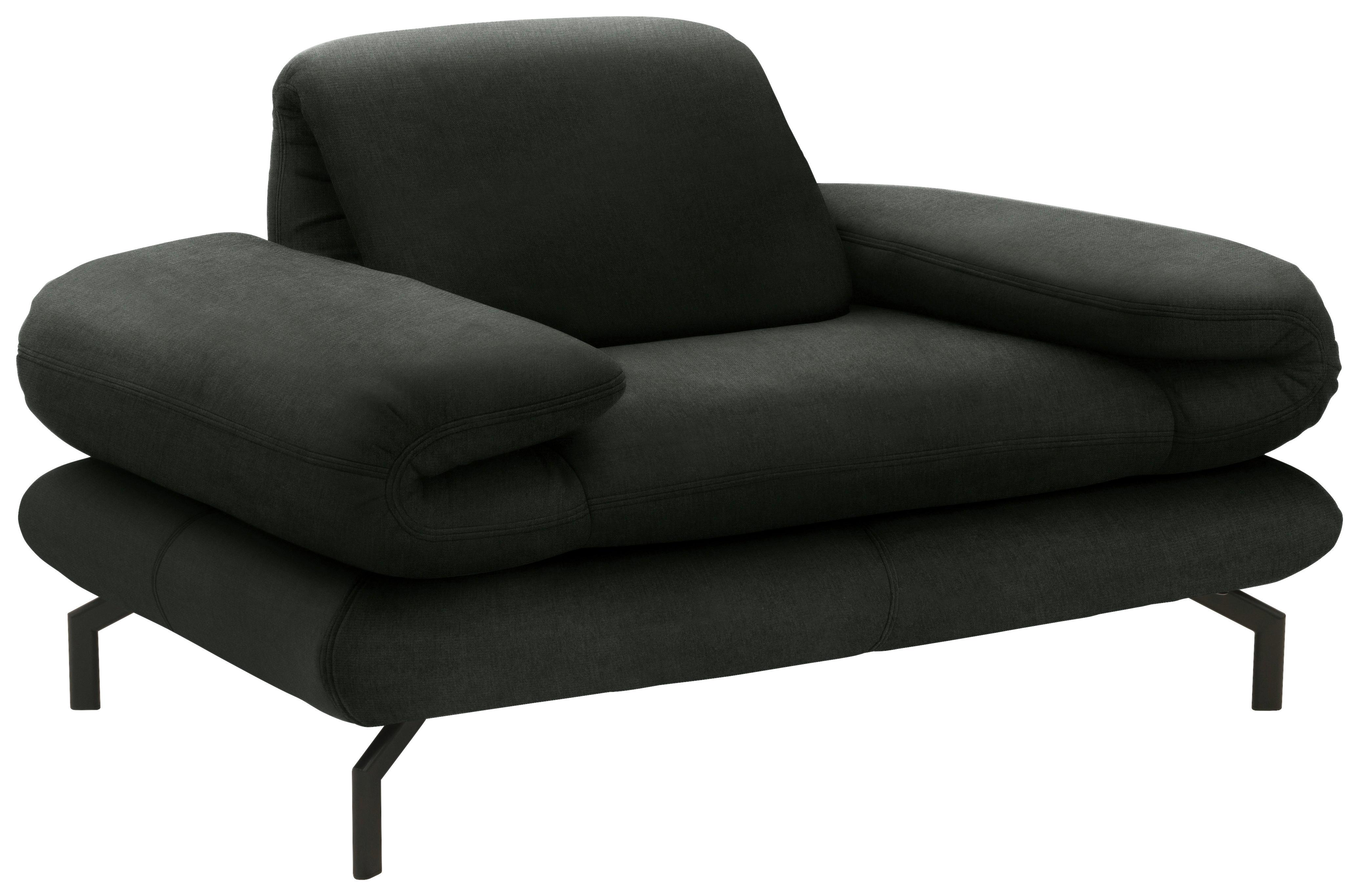 Sessel Looks Xiii - Dunkelgrün/Schwarz, Design, Textil (139 (197)/83 (110)/98cm) - LOOKS by W.Joop