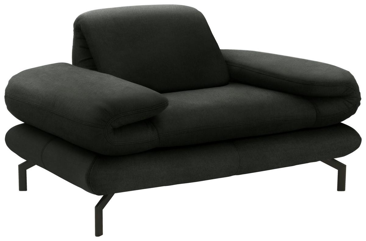 Sessel Looks Xiii - Dunkelgrün/Schwarz, Design, Textil (139 (197)/83 (110)/98cm) - LOOKS by W.Joop