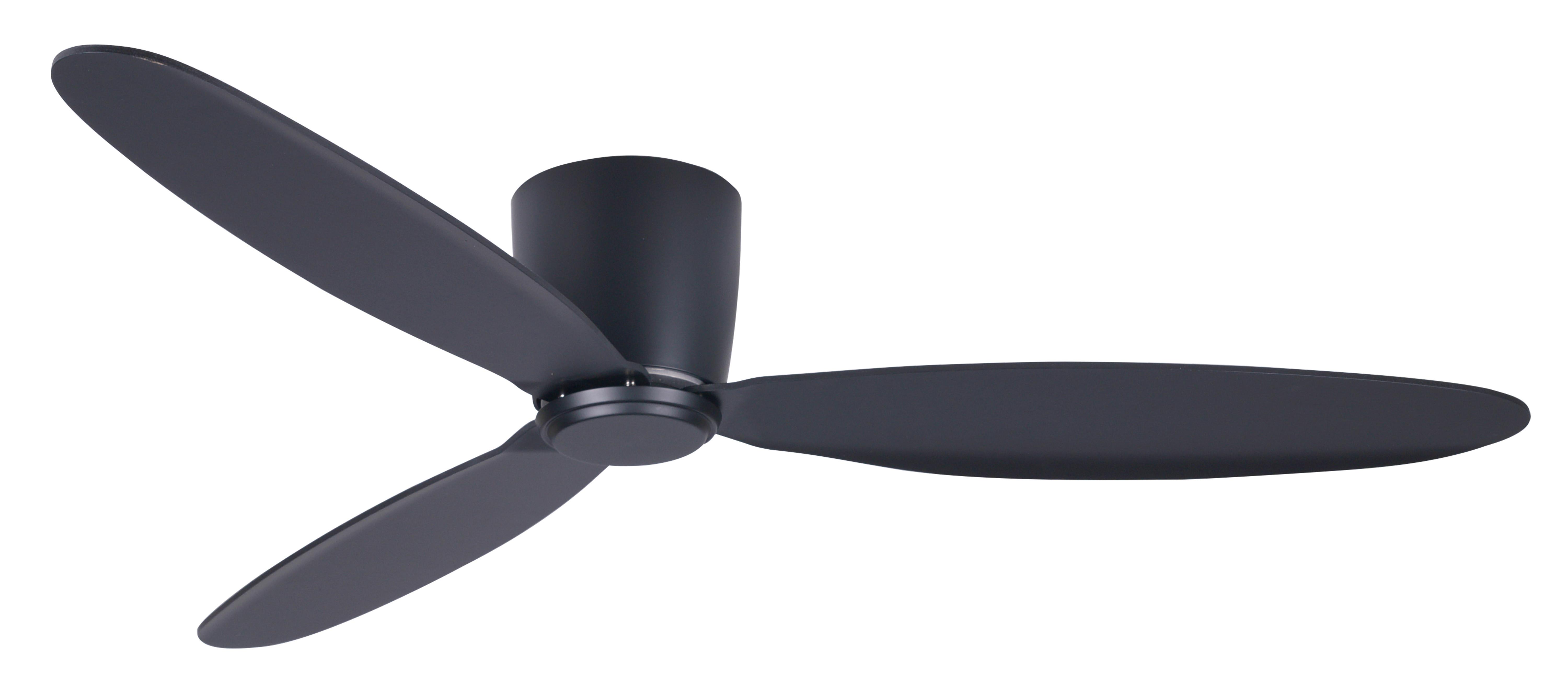 Deckenventilator Airfusion Radar Schwarz 3-Flügel - Schwarz, Basics, Holzwerkstoff/Kunststoff (132/19cm) - P & B
