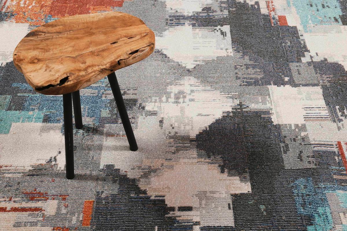 Outdoorteppich Multicolor, BxL: ca. 160x225cm - Türkis/Creme, Design, Textil (160/225cm) - Esprit