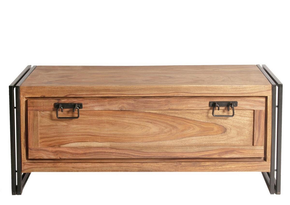 SCHUHSCHRANK Naturfarben/Schwarz B: 130cm - Schwarz/Naturfarben, Design, Holz/Metall (130/50/40cm) - MID.YOU