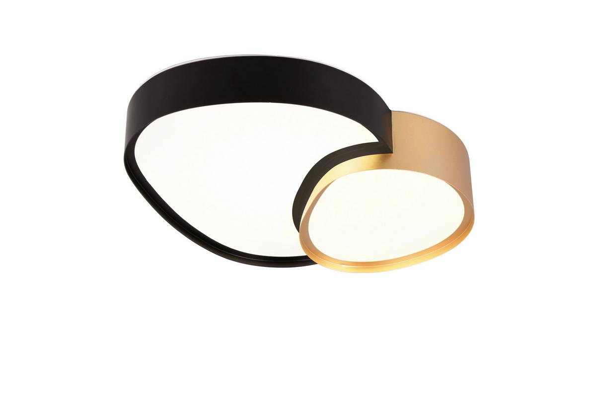 Led-deckenleuchte 647510280 Rise - Goldfarben/Schwarz, Basics, Metall (11,5/43,5/36cm)