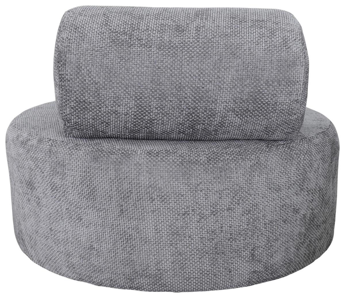Relaxsessel Moss Grau B: 88 Cm - Schwarz/Weiß, Basics, Textil (88/70/88cm) - Livetastic
