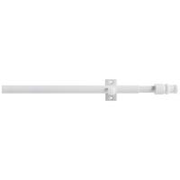 Vitragenstange Weiß L: 135-225 Cm - Weiß, KONVENTIONELL, Kunststoff/Metall (135-225cm) - Ondega