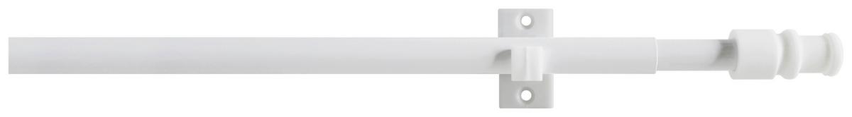 Vitragenstange Weiß L: 135-225 Cm - Weiß, KONVENTIONELL, Kunststoff/Metall (135-225cm) - Ondega