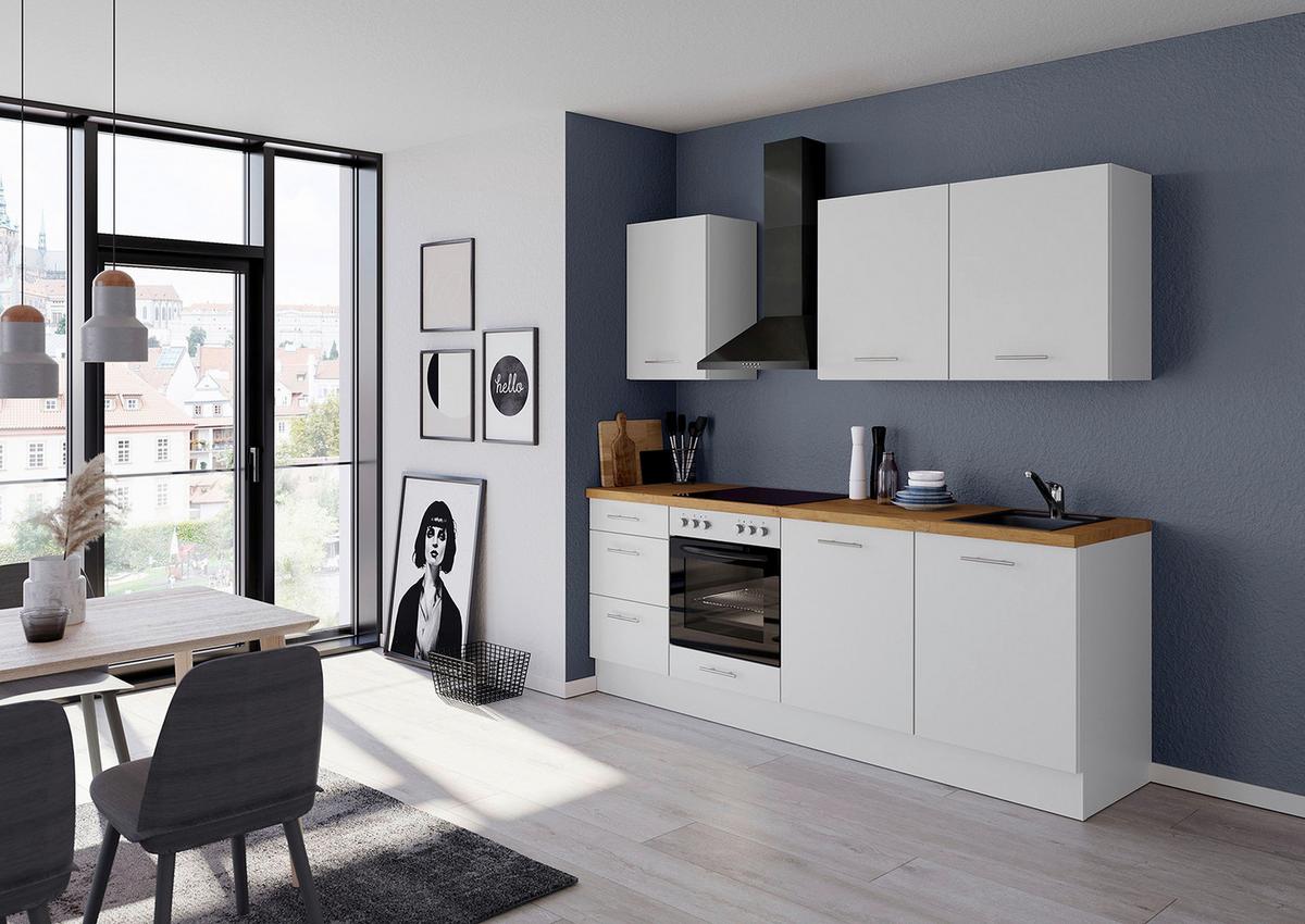 Küchenleerblock Ip3150 - Eichefarben/Weiß, Design, Holzwerkstoff (230cm) - Impuls