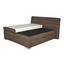 Boxspring Ágy Integra - barna, konvencionális (202/109/215cm)