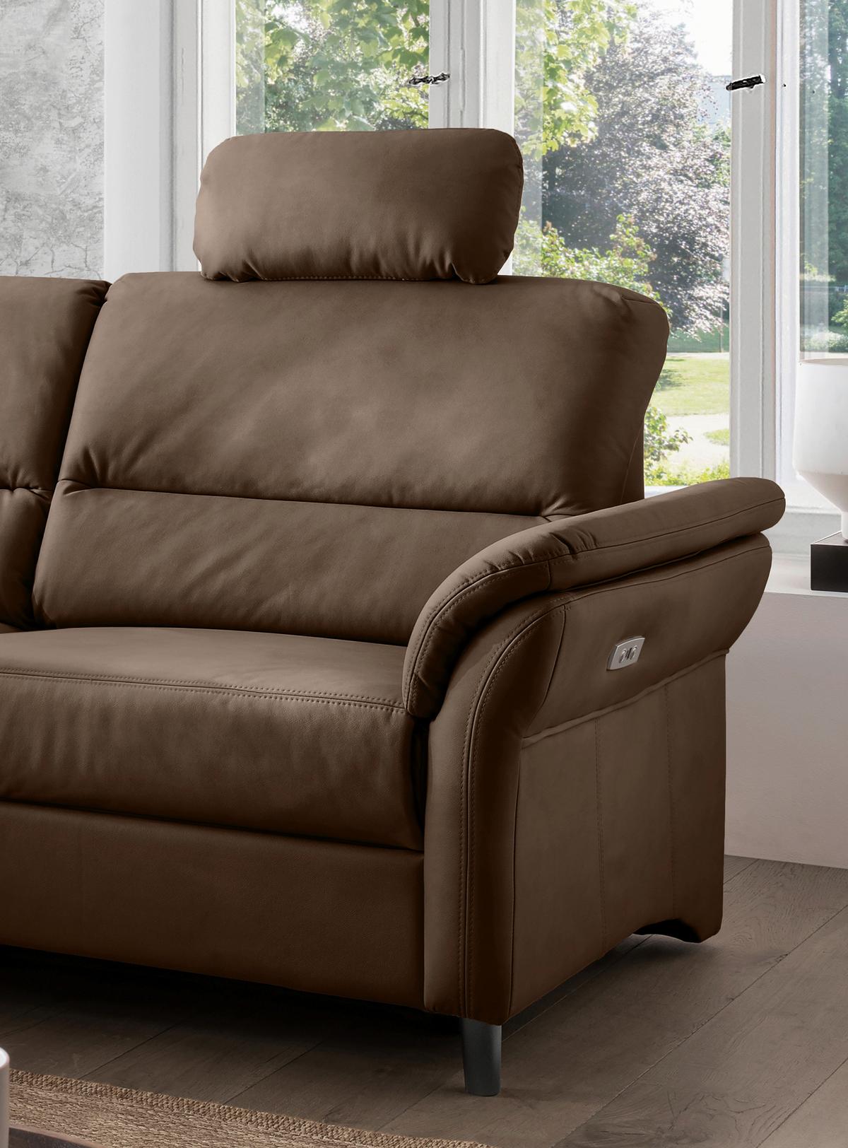 Ecksofa Cavoli, Braun S: 190x266 cm - Schwarz/Braun, MODERN, Textil (190/266cm) - Livetastic