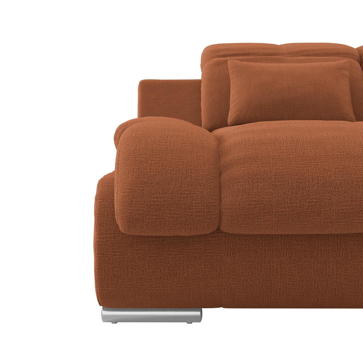 Wohnlandschaft Multi mit Schlaffunktion Terracotta - Chromfarben/Terracotta, MODERN, Textil (228/345/184cm) - Luca Bessoni