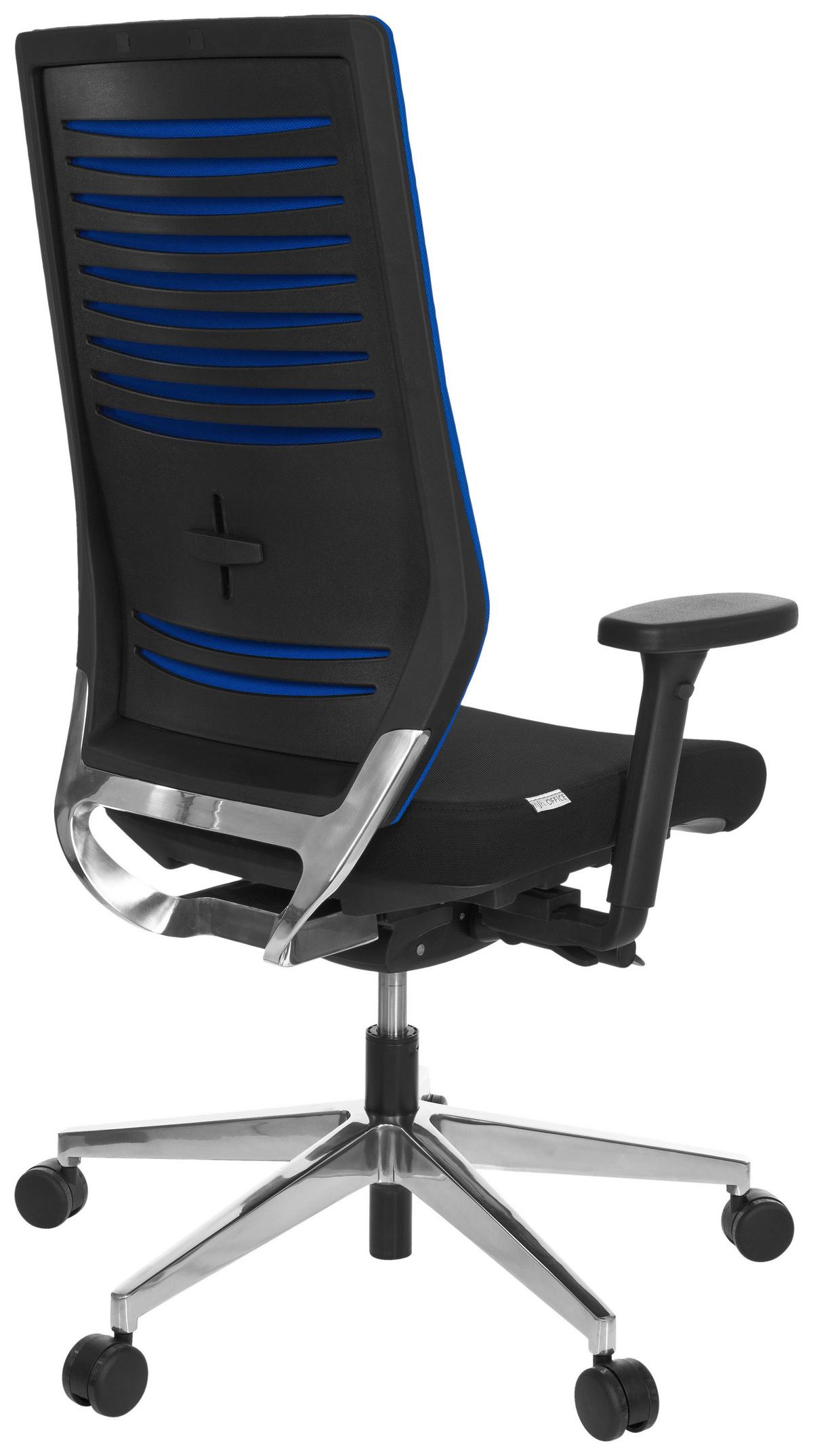 Drehstuhl Pro-Tec 700 Blau/Schwarz - Chromfarben/Blau, MODERN, Kunststoff/Textil (60/123/53cm) - MID.YOU