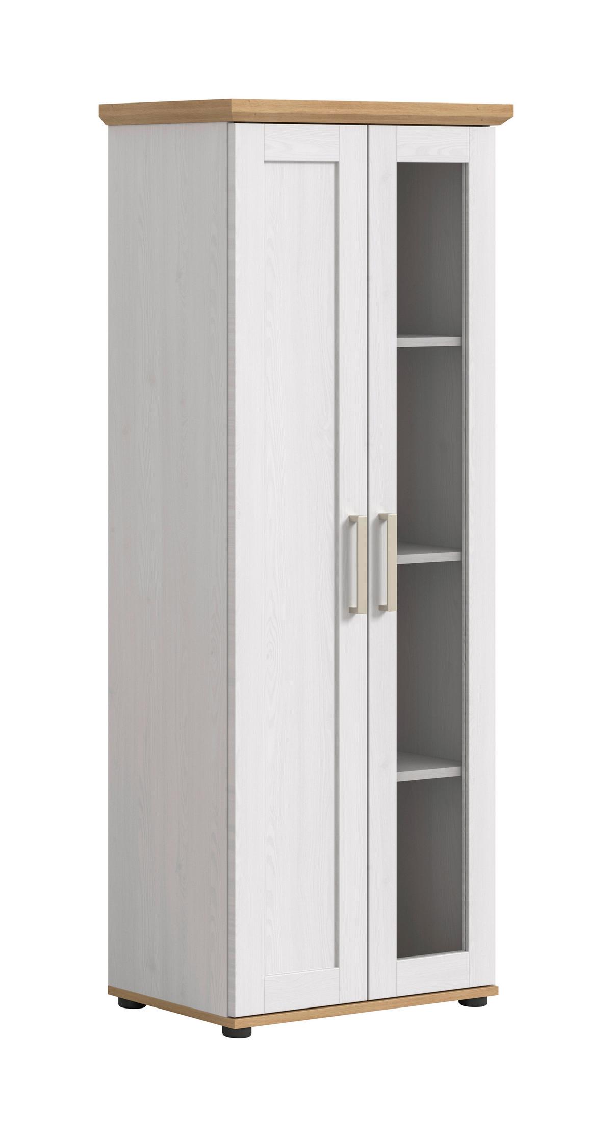 Vitrine Verona Lärchefarben /Eiche Dekor B: 64cm - Lärchefarben/Eiche Artisan, Design, Holzwerkstoff (64/161/37cm) - Livetastic