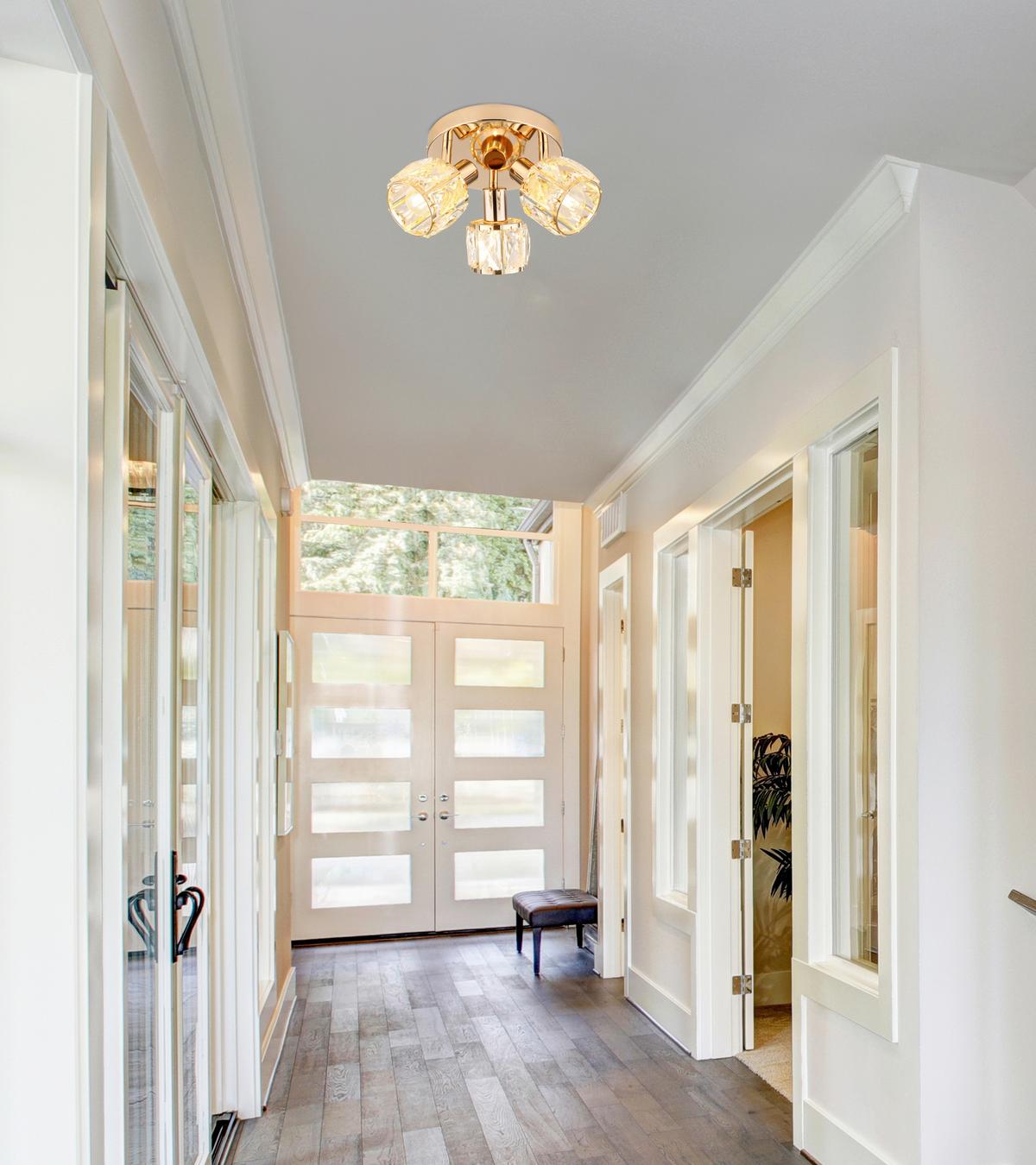 Strahler 98-23506 Dubai - Roségold, KONVENTIONELL, Glas/Metall (36/36/16cm)