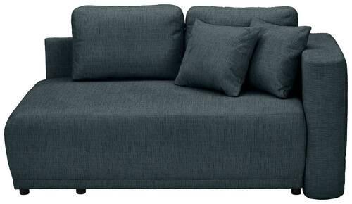 Recamiere Nello Dunkelblau Mit Schlaffunktion - Schwarz/Dunkelblau, KONVENTIONELL, Textil (171/73/93cm) - MID.YOU