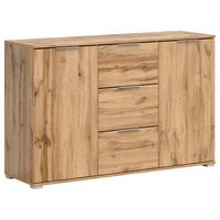 Kommode Zele Chest Of Drawers - Silberfarben/Eiche Wotan, Design, Holzwerkstoff (135/86/41cm)